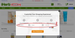 How to select SGD currency on iHerb.com
